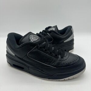 Nike Air Jordan FD0383-001 Mens 9 Jordan 2/3 Low Black Metallic Silver Shoes
